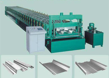 China Hydraulische glasig-glänzende Fliesen-Rolle, die Maschine für die Herstellung Farbe der Stahlboden-Plattform bildet fournisseur