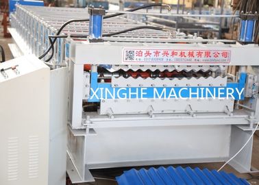 China Doppelschicht-Rolle, die Maschine, Metall überdacht die gewölbte Stahlblech-Wand-Fliese herstellt Maschine bildet fournisseur