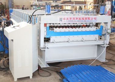 China Doppelschicht gewellte Dachplatte-Rolle, die Maschinen-das Aluminiummetalldeckungs-Blatt herstellt Maschine bildet fournisseur